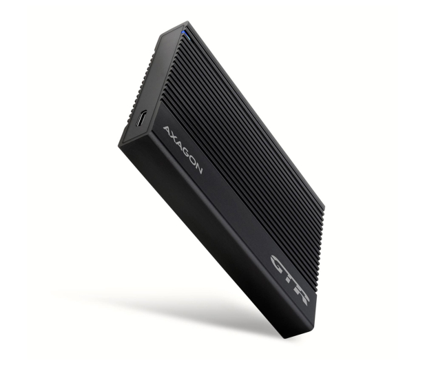 Axagon EE25-GTR, USB-C 10Gbps - SATA 6G 2.5" RIBBED box, czarny - 1353413 - zdjęcie
